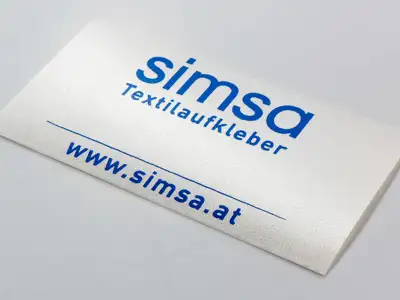 Printed textile sticker made of acetate silk