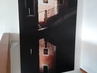 Art photography with Venice motif, UV inkjet print on hard foam board almost 2m high