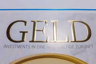 Folienprägung Gold echtmetallisch glänzend mit Relief für ein Zeitschriftencover