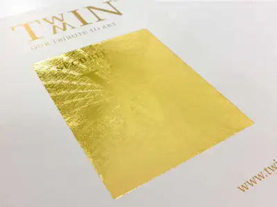 Detail Certificate of Authenticity with forgery protection Gold with micro embossing
