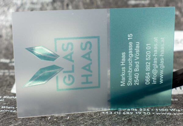 VISITENKARTEN transparent