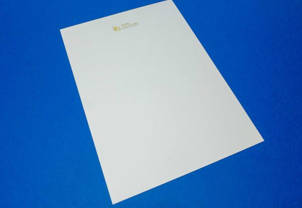 Briefpapier DIN A4 mit Goldprägung